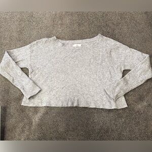 Offline by Aerie gray cropped oversized sweater